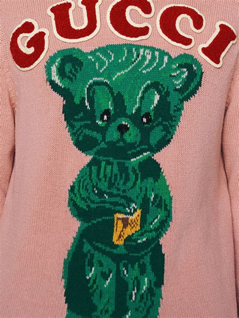 gucci teddy bear sweater fake